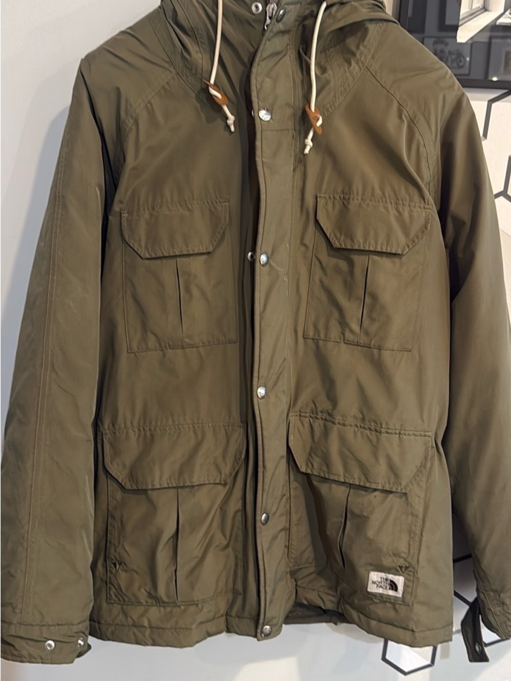 The North Face Olive Green Field Jacket with Hood